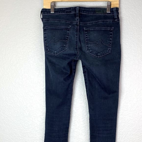 AG ADRIANO GOLDSCHMIED Dark Raw Hem the Absolute Legging Skinny Jeans Denim 25R - Picture 6 of 14